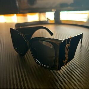 Women Yves Saint Laurent Blaze Luxury Fashion Square Cateye Sunglasses